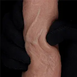Фалоімітатор Dual Layered Silicone Cock 7" 18 см (коричневий) - мініатюра 12