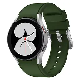 Ремінець Samsung Galaxy Watch 4 Classic 42 mm - темно-зелений силікон розмір L ширина кріплення 20мм (WB00S4GALAXYCLASSIC4424) - мініатюра 2