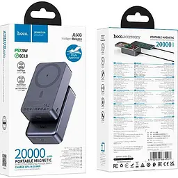 Зовнішній акумулятор Hoco J160B Magnetic 20000mAh 20W Black [154394] - мініатюра 7