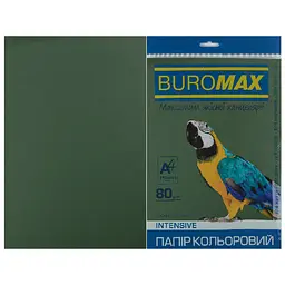 Папір двосторонній DARK темно-зелений, 20 л., А4, 80 г/м² BM.2721420-04 BUROMAX (4823078961969)