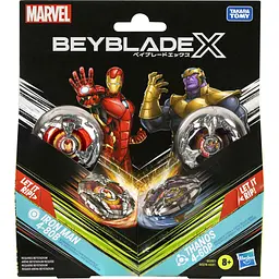 Іграшка-дзиґа Hasbro Beyblade X Marvel з пусковим пристроєм Iron Man 4-80B vs Thanos 4-60P (G0278_G0287) - мініатюра 5