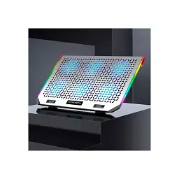 Підставка до ноутбука Ice Coorel 10-15.6", 6*80mm 1800 RPM, 2*USB, 366x256x23mm, RGB (A17) - мініатюра 3