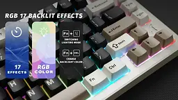 Клавіатура Attack Shark X75 RGB Kailh MX Crystal Switches Wireless (AS-6972792471457-CW-UA) Cheese White (G-000004024) - мініатюра 4