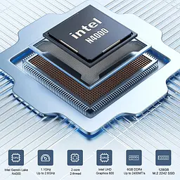 MLLSE M2 Air Mini PC 6GB RAM, 128GB EMMC, Intel N4000, Windows 11 Pro - мініатюра 4