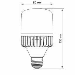 Лампочка Videx A80 30W E27 5000K 220V (VL-A80-30275) - мініатюра 3