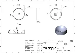 Умивальник Miraggio Ellel mirasoft Білий матовий 0001079 - мініатюра 5