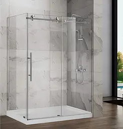 Душова кабіна без піддону Koer SR SC07-120x90x200-TR-01 прозоре скло Easy Clean 8 мм, хром KR5370, Універсальна, прозорий, хром - мініатюра 6