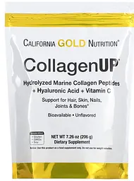 Колаген морський пептиди з гіалуроновою кислотою та вітаміном C 206 г CollagenUP California Gold Nutrition
