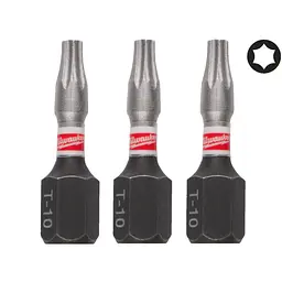 Біта SHOCKWAVE MILWAUKEE, TX10, 25мм, (3шт)