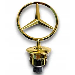 Емблема приціл на капот Mercedes-Benz-Benz Золота W124 (РЕСТАЙЛ) W210 W202 W203 W204 W221 W211 W212 W222 метал (Завод) OEM a2218800086