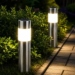 Світильники для газону Warm Solar Pillar Light Світлодіодний світильник на сонячній батареї 2 шт