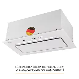 Витяжка повновбудована WEILOR LUMINA WBG 69 WHITE SILENCE - мініатюра 7