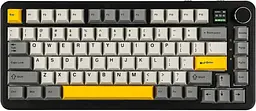 Iгрова механічна клавіатура Ajazz AK820 MAX Plus / Три режими підключення / Maillard Switch /Black Yellow