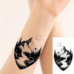Набір дитячих тимчасових тату Чорні міні №3 black-tattoo-mini-set-3-3, 30 штук по 9,5*5,5 см - мініатюра 6