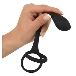 Ерекційне кільце Orion Black Velvets CockBall Ring+Plug - мініатюра 4