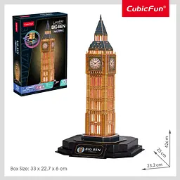 Тривимірна головоломка-конструктор CubicFun з LED підсвіткою Біг Бен (L537h) - мініатюра 2