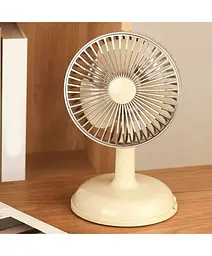 Вентилятор настільний портативний FAN KD197 Simple desktop USB Блідо-жовтий - мініатюра 6