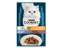 Вологий корм для котів Gourmet Perle Duo 85 г - телятина та качка