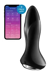 Металлическая анальная пробка Лисий хвост Alive Black And White Fox Tail, M, 8х3.4 см