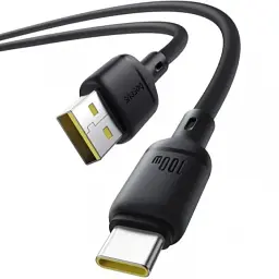 Кабель Baseus Silky Series Cable USB to Type-C 100W 2m P10377703113-01 Black - мініатюра 2