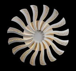 Люстра стельова LED Splendid Ray LK39265/16 BIG, 160W, білий, сучасний стиль, з пультом, 80 см - мініатюра 2