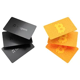 Криптогаманці Tangem Wallet Family Pack – 2 набори по 3 картки Black + Bitcoin