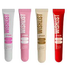 Набір 4 бальзамів-блисків для губ Wishlist Blessed Honey & Crystal Sorbet & Sweet Candy & Velvet Coral Lip Gloss Balms 