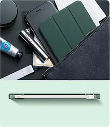 Чохол-книжка BeCover Tri Fold Hard для Apple iPad Mini 7 2024 8.3" Темно-зелений (712451) - мініатюра 5