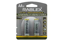 Акумуляторна батарейка Rablex HR6 AA NI-MH 1500mAh 2 шт