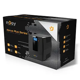 Джерело безперебійного живлення NJOY Horus Plus 1000 (PWUP-LI100H1-AZ01B), Lin.int., AVR, 4 x евро, USB, LCD, пластик - мініатюра 6