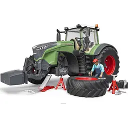 Масштабна модель автомобіля Bruder Трактор Fendt 1050 Vario з фігуркою та аксесуарами для ремонту (04041) - мініатюра 6