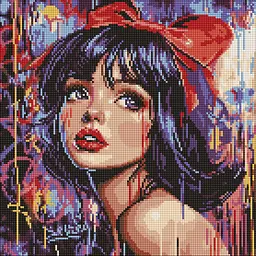 Алмазна мозаїка Сучасна Білосніжка AMO8315 40х40 см