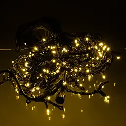 Вулична гірлянда Бахрома GarlandoPro 12 м 200 LED чорний дріт Жовтий 12MBY