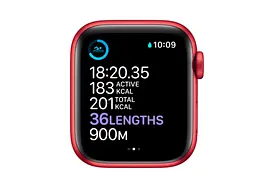 Смарт-годинник Apple Watch Series 6 GPS 44mm (PRODUCT)RED Aluminum Case w. (PRODUCT)RED Sport B. (M00M3) - мініатюра 4