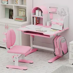 Комплект меблів Mealux Octo Pink: стіл + стільчик + полиця (BD-33 PN) - мініатюра 4
