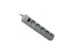Мережевий фільтр Gembird SPG5-G-6G 1.8 м 5 розеток Grey