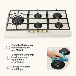 Газова варильна поверхня Klarstein Victoria Chef Edition (10045674) - мініатюра 3