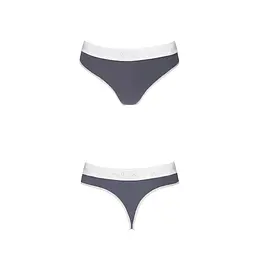 Спортивні трусики-стрінги Passion PS007 PANTIES XL, dark grey - мініатюра 4