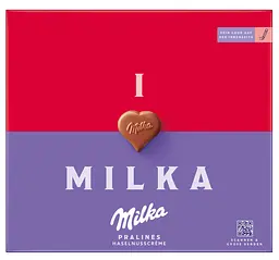 Шоколадні цукерки Milka I Love Milka Pralines Hazelnut Cream Chocolate 110г