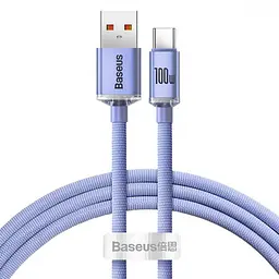 Кабель Baseus Crystal Shine Series Fast Charging Type-C 100W (1.2m) purple (CAJY000405)