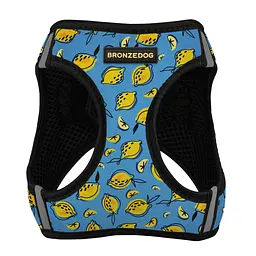 Шлея для собак Bronzedog Sport Vest Лимони M 24х18х3 см блакитна - мініатюра 2