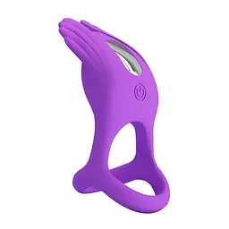 Віброкільце Pretty Love Silas Vibrant Penis Ring 9.5 см фіолетовий - мініатюра 5