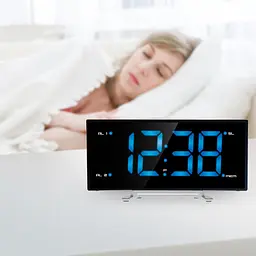 Годинник настільний з радіо Technoline WT460 Blue LED Black/Silver (WT460 blaue LED), Чорний - мініатюра 6