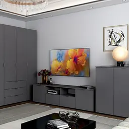 Комод Doros Рон 4 Графіт 2 фасади 2 шухляди 180х38х50 (44900234) - мініатюра 12