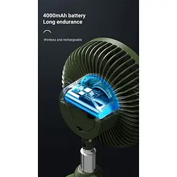 Портативний вентилятор DK RD09 Green [138740] - мініатюра 4
