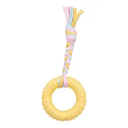 Жувальна іграшка для собак Derby Ribbed ring with cotton rope - мініатюра 2