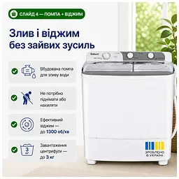 Пральна машина Saturn ST-WK7605 Grey - мініатюра 5