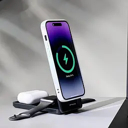 Зарядний пристрій Proove Metal Edge 3 in 1 gray (WSME15010003) - мініатюра 6