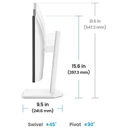 TFT 27" BenQ GW2790TC, IPS, 144Hz, HDMI, DP, USB-C, HAS, Pivot, колонки, білий - мініатюра 7