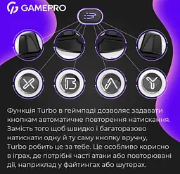 Геймпад джойстик GamePro GP-X13-W Xinput Bluetooth/2.4G/USB (Switch/PC/iOS/Android) White - мініатюра 12